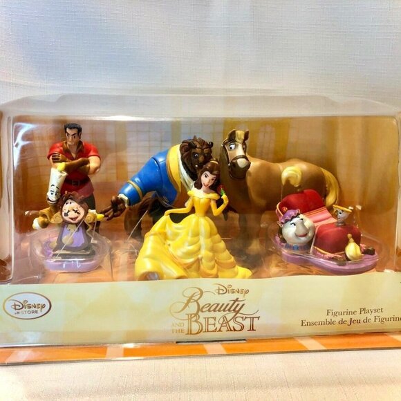 Beauty and the Beast Figure Play Set 6 Piece‎ NEW and rare Disney Belle Beast - Picture 1 of 6